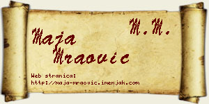 Maja Mraović vizit kartica